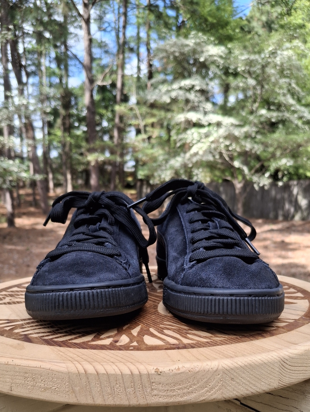 Men’s Puma Navy Suede Sneakers Classic Low Top Lace-Up Casual Shoes Size 8.5 - Picture 2 of 10